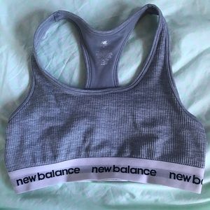New balance gray sports bra